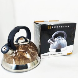 Чайник Edenberg EB-8871 из нержавеющей стали со свистком 3л Brown