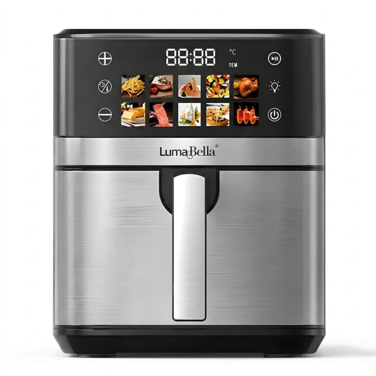 Потужна аерофритюрниця LumaBella LB-60031 (2600 Вт, 12 л) із сенсорним управлінням та нержавіючої сталі (арт. 9106)