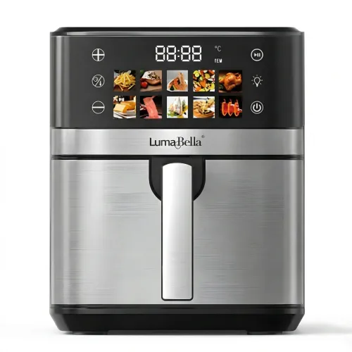 Потужна аерофритюрниця LumaBella LB-60031 (2600 Вт, 12 л) із сенсорним управлінням та нержавіючої сталі